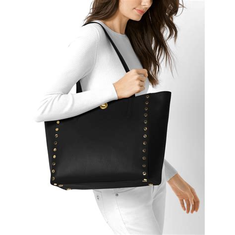 michael michael kors rivington stud large tote 